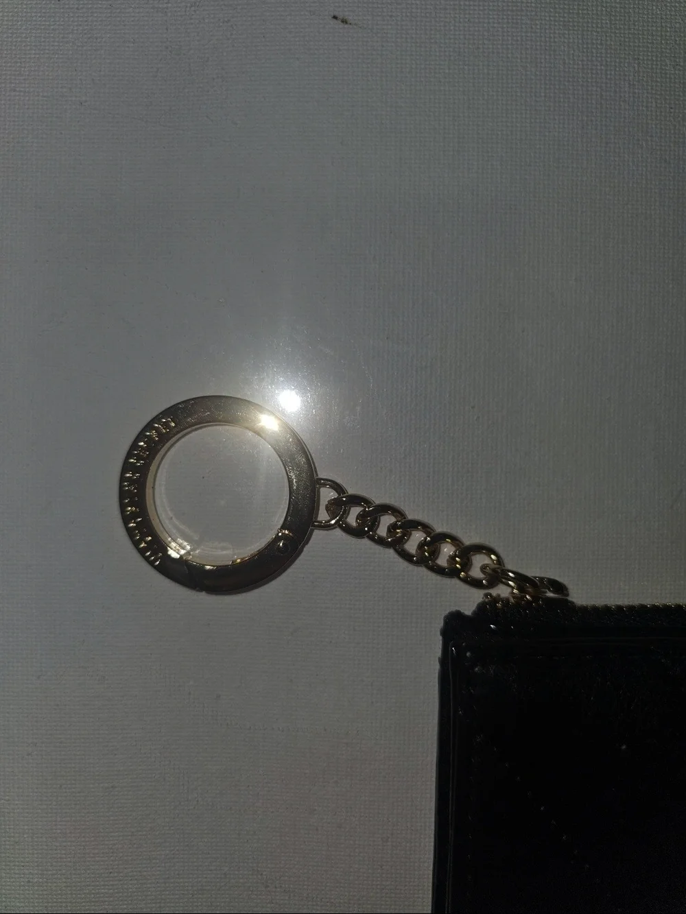 Victoria's Secret Black Quilted Card Case Keychain - Picture 2 of 12